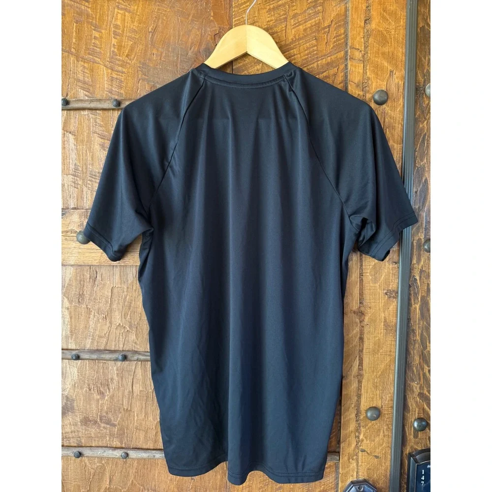 Nike Swim Mens Dri-FIT UPF 40+ Rash Guard Short Sleeve T-Shirt Black size Small